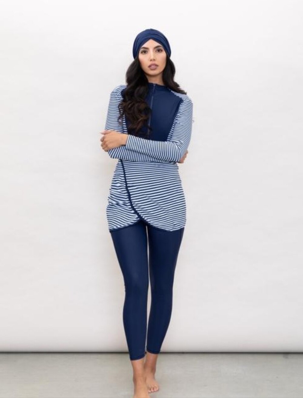 Lyra Modest Three Piece Swimsuit - Sophia Sailor